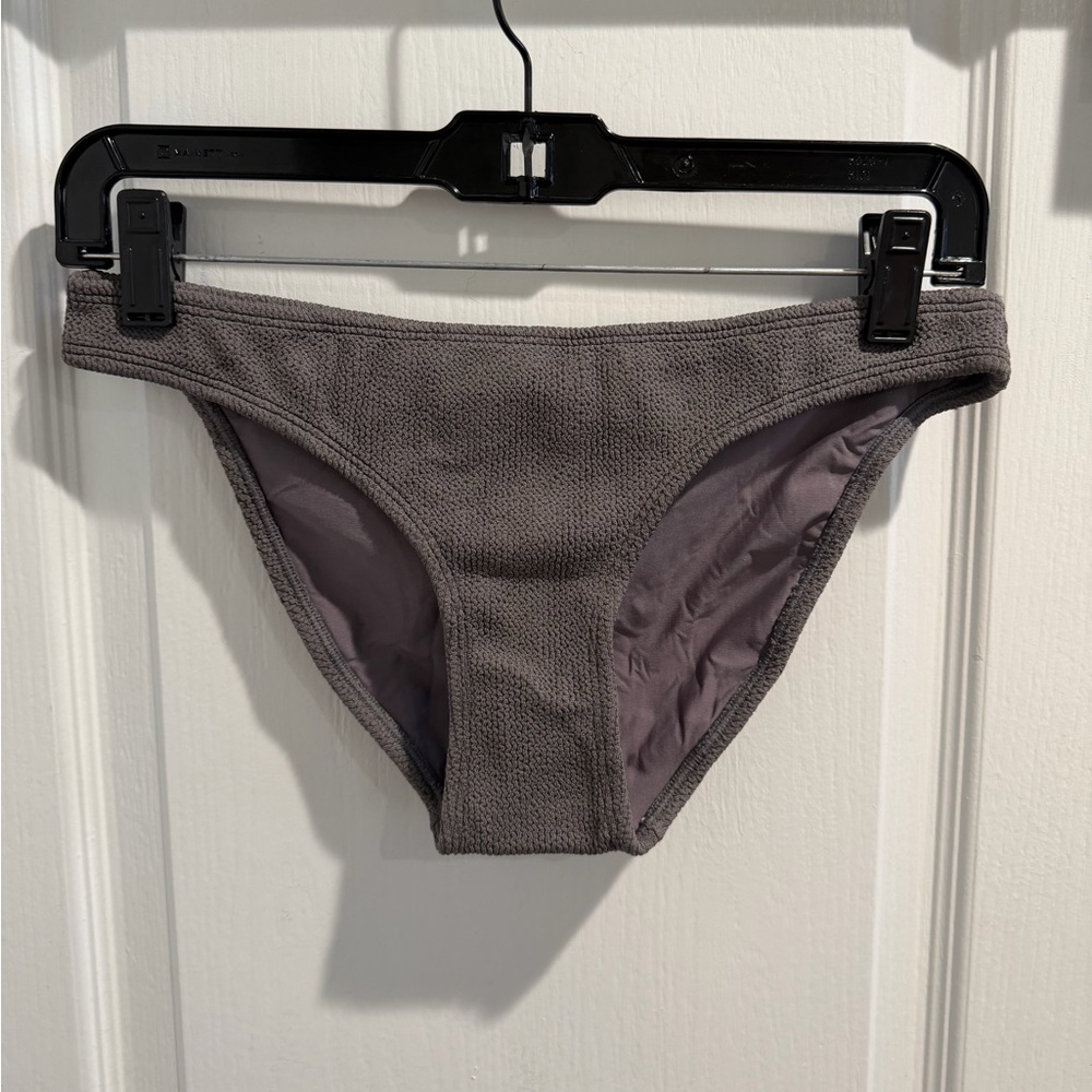 Pilyq Textured Gray Bikini Bottom